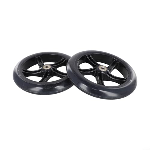 Leise PU-Räder für Trolleys und Rollschuhe, 2-teiliges Set für maximale Haltbarkeit (180 mm x 30 mm lichtdurchlässig) von Sumsoctober