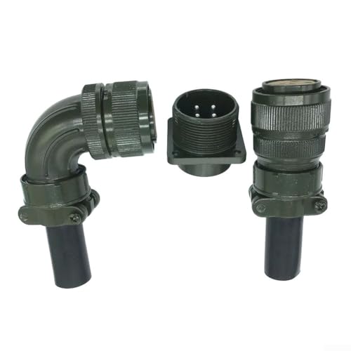 Luftfahrt-Steckverbinder-Set, 90 °, 4-polig, 3108, 18–10S, Aluminiumlegierung, für Schweißmotor, 90 Grad, 4-polig, 1 Set von Sumsoctober