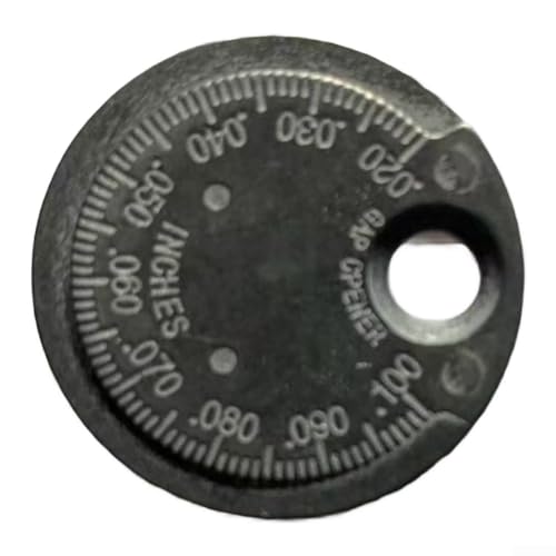 Metall Funkenspaltmessgerät Werkzeug Münzstil zum Messen von Funkenspalt mit Skala von 0 02 bis 0 1 Zoll und tragbarem Design von Sumsoctober