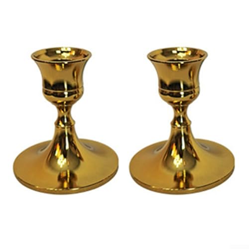 Metall-Kerzenhalter für Stabkerzen, elegante dekorative Tafelaufsätze für Esstische und besondere Anlässe (Gold) von Sumsoctober