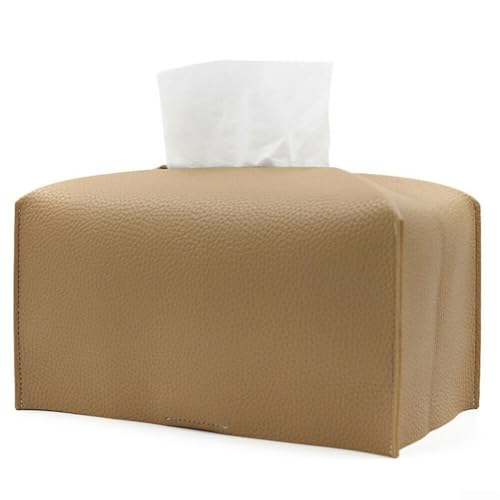 Moderne Taschentuchbox aus PU-Leder für Wohnzimmer und Büro, praktische Aufbewahrung und stilvolles Aussehen (gelb) von Sumsoctober