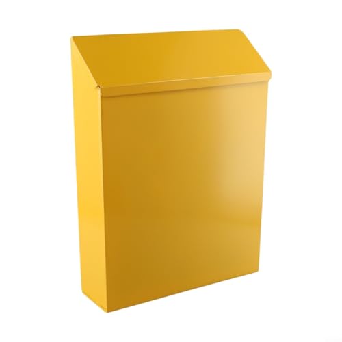 Moderner abschließbarer Briefkasten zur Wandmontage, perfekt für Innen- und Außenbereiche (gelb) von Sumsoctober