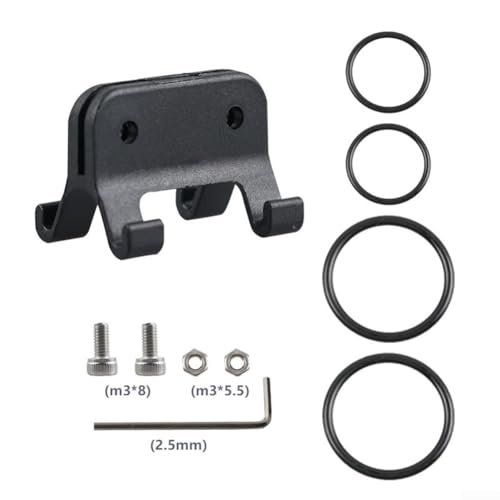 Montierbarer Fahrrad-Kennzeichenhalter für Rennräder und Mountainbikes Sattelstütze mit sicherer Doppelschraube und Bindungsseilbefestigung, passend für verschiedene Nummernschilder (B) von Sumsoctober