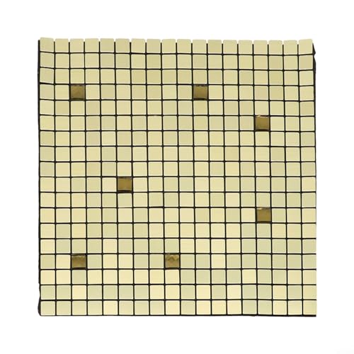 Mosaikfliesen-Aufkleber mit anpassbaren Funktionen für stilvolle Innenräume in Küchen oder Badezimmern (Gold) von Sumsoctober