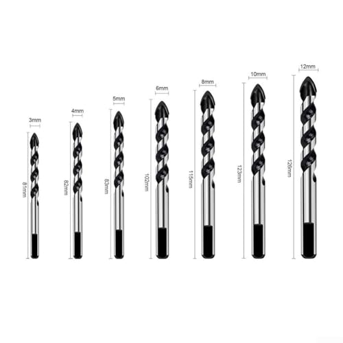 Multifunktionaler Dreieck-Bohrer, 312 mm, für effizientes Bohren von Glas und Fliesen (5 mm) von Sumsoctober