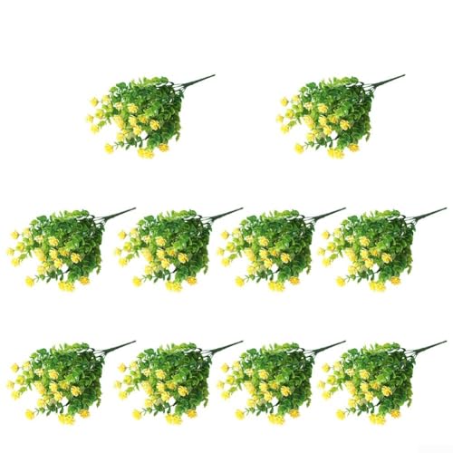 Ordnen Sie Ihren Raum mit diesem schönen Set aus zehn pflegeleichten künstlichen Blumen (gelb) von Sumsoctober