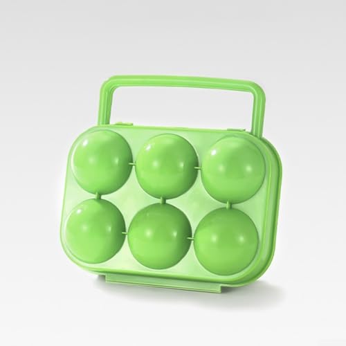 Outdoor Friendly Egg Holder Box Transport Up to 6 Eggs Safely on Your Trips (Green) von Sumsoctober