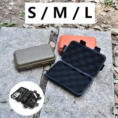 Outdoor Survival Aufbewahrungsbox Wasser- und stoßfest für Elektronik (Schlammfarbe (Schwarz (M)) von Sumsoctober