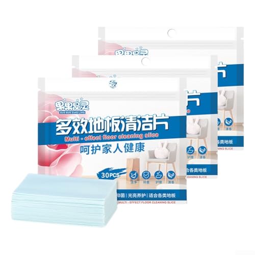 Praktische Bodenreinigungstabletten, wasserlösliche Blätter für einfache Fleckenentfernung auf Fliesen und Laminat (90 Stück, blau) von Sumsoctober