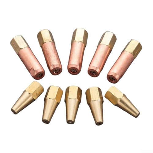 Professionelles Schweißdüsen-Set, kompatibel mit H01-2 Taschenlampe für Metalllöten, 10 Stück Professionelles Schweißdüsen-Set, kompatibel mit H01-2 Taschenlampe für Metalllöten, 10 Stück von Sumsoctober