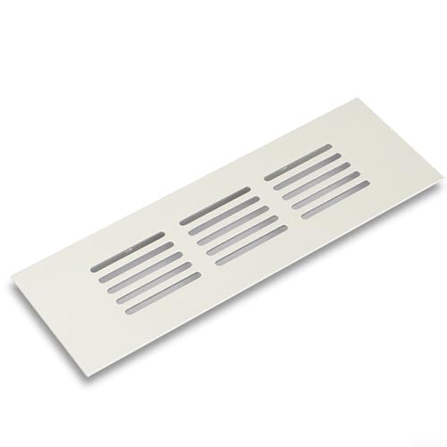 Rechteckige Lüftungsgitterabdeckung aus Aluminiumlegierung für Schränke und Kleiderschränke, Luftstrom-Panel resistent (50 x 200 mm) von Sumsoctober
