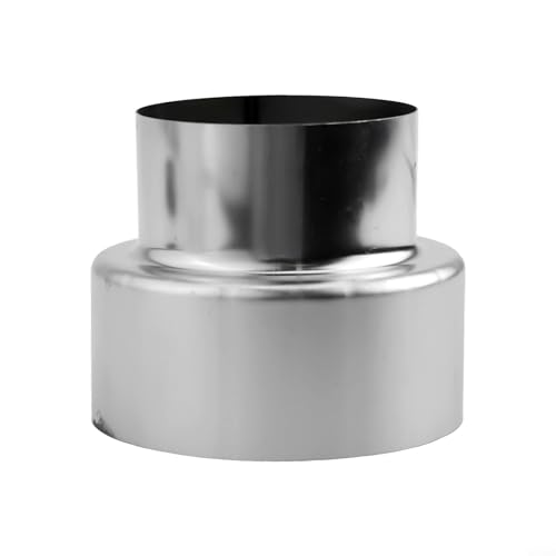 Reduzierstück aus Edelstahl für Ofenrohre, zum Verbinden von Geräten mit Kaminen oder Entlüftungsrohren mit hitzebeständiger Konstruktion (Ø80 mm/Ø60 mm) von Sumsoctober