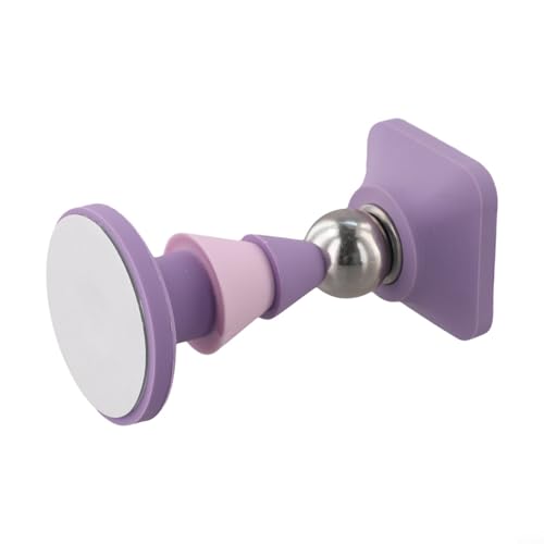Rutschfester Silikon-Türstopper mit magnetischem Saugnapf für Zuhause, Anti-Kollisions-Design, schützt Türen und Wände, Nagelbefestigung an Bodenflächen (lila) von Sumsoctober