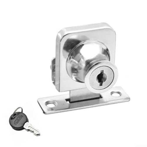 Schiebetürschloss-Set aus Zinklegierung für Metallschränke, komplett mit zwei funktionalen Schlüsseln (1#) von Sumsoctober