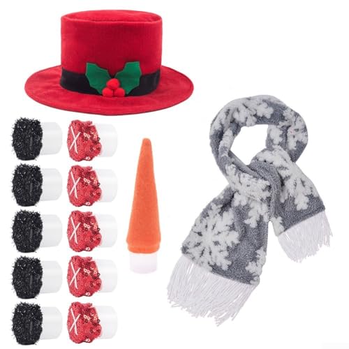 Schneemann-Bastelset mit Winter-Outdoor-Zubehör und Werkzeugen für Schneemann-Verkleidungen und Gruppenaktivitäten (B) von Sumsoctober