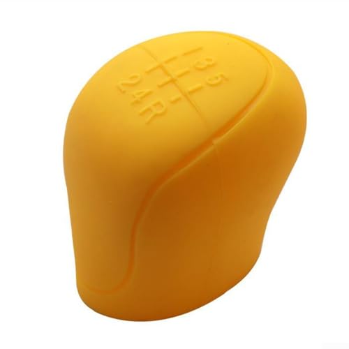 Schützende Silikon-Schaltknaufabdeckung für manuelle 5-Gang-Autos mit Rutschfestigkeit für besseren Halt und Haltbarkeit des Schalthebels (gelb) von Sumsoctober