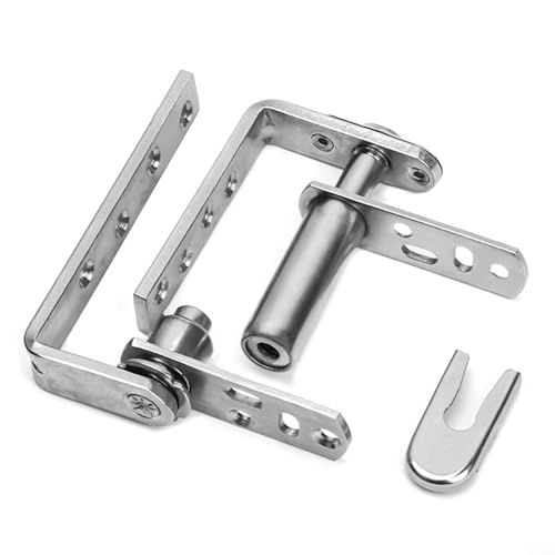 Set mit zwei Edelstahl-Türscharnieren mit gebürsteter rostfreier Oberfläche, kratzfest, geeignet für Schrank- und Innentüren, Metallkonstruktion (M) von Sumsoctober