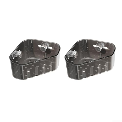 Spülbecken-Eck-Organizer mit Saugnäpfen zur sicheren Befestigung, Regal für Küchenreinigungsmittel, einschließlich für Schwämme und Schrubber mit Drainage, um zu verhindern, (grau) von Sumsoctober