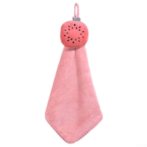 Stilvolle Korallen-Samt-Fingerspitzen-Handtücher, super saugfähige Handtücher für Kinder und Kleinkinder (rosa) von Sumsoctober