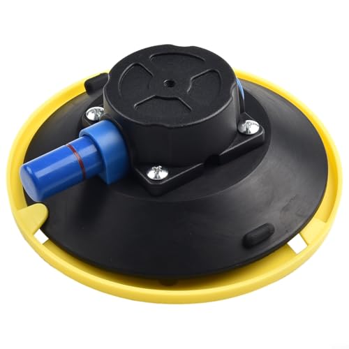 Sumsoctober 15,2 cm großer robuster Vakuum-Saugnapf mit Handpumpe, Gummiauflage und Aluminiumgriff für Glas-Metall-Autoreparatur-Montage (M6) von Sumsoctober