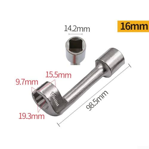 Sumsoctober Automotive Diesel-Kraftstoffleitungs-Steckschlüssel-Set, 12 Antrieb mit wichtigen Größen für Service-Profis (16 mm) von Sumsoctober