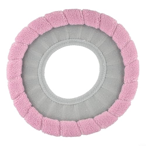 Sumsoctober Badwärmer, WC, waschbar, weicher Sitzbezug für ovale, runde Toiletten, dehnbare Polyester-Komfortmatte (grau und rosa) von Sumsoctober