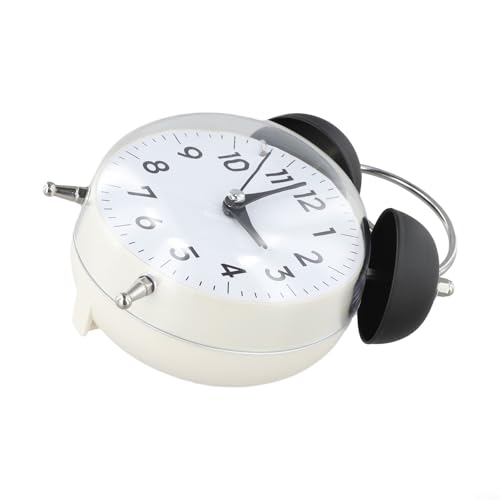 Sumsoctober Doppelglocken-Metallwecker mit Nachtlicht, robustes Design für die tägliche Handhabung und verbesserte Benutzerfreundlichkeit (schwarz) von Sumsoctober