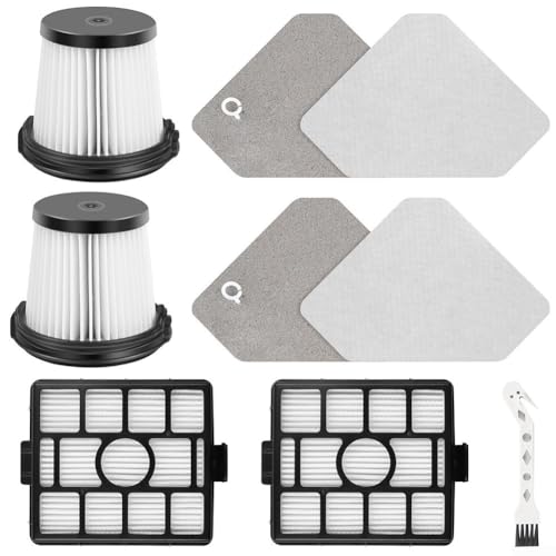Sumsoctober Ersatzfilter für Shark BU3523 BU3521 BU3120 Clean Lightweight Cordless Vacuum Pre Motor Post Motor Filter Kit with Cleaning Brush Washable Reusable von Sumsoctober