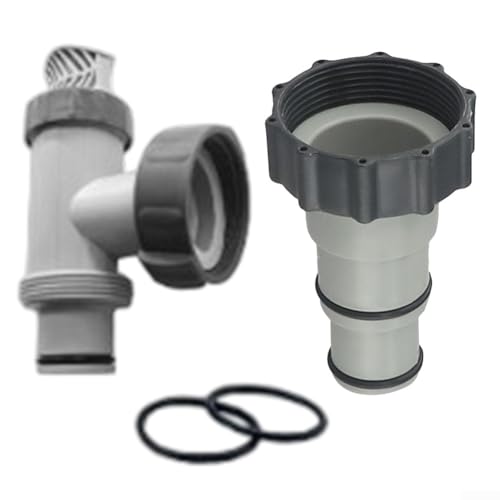 Sumsoctober Kolbenventil für Intex kompatible Filterpumpen 28635EG 28633EG 28671EG mit Schlauchadapter für oberirdische Poolsystem 1500 2500 4000 GPH(1 Set) von Sumsoctober