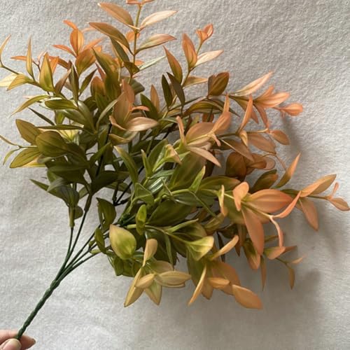 Sumsoctober Künstliche Herbstblumen, kein Verblassen, künstliche Herbstpflanzen, für drinnen und draußen, für Thanksgiving, Halloween, Hochzeit, Party, Zuhause, Garten, Dekoration (hellorange) von Sumsoctober