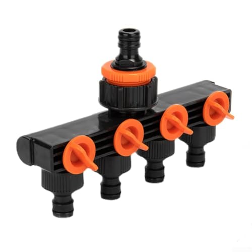 Sumsoctober Multi-Tap-Anschluss, 4-Wege-Bewässerung für Gartenbewässerung, Verteiler, Wasserhahn, 4-Wege-Schlauchumsteller mit Ventil von Sumsoctober