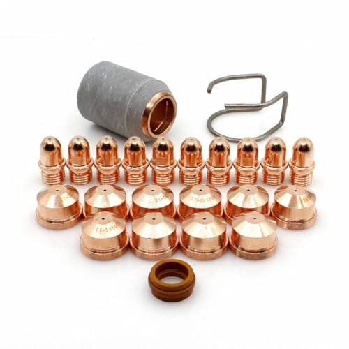 Sumsoctober Premium 23-teiliges Plasmabrenner Reparatur-Set für A101 mit PR0101 Elektroden, 1 4 mm PD0101 Düsen, PC0109 Schild, Gasring und Federführung Sumsoctober Premium 23-teiliges Plasmabrenner Reparatur-Set für A101 mit PR0101 Elektroden, 1 4 mm PD0101 Düsen, PC0109 Schild, Gasring und Federführung von Sumsoctober