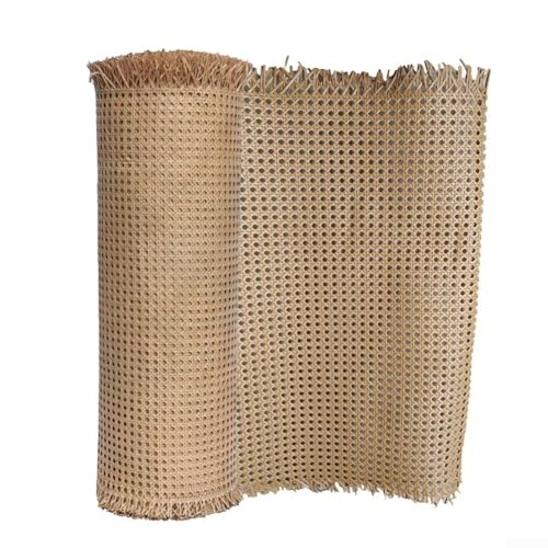 Sumsoctober Rattan-Mesh-Rolle, Gurtbandmaterial für Stuhlreparatur, Heimwerker, Möbeldekoration, natürliche gewebte Kaffeefarbe (J) von Sumsoctober