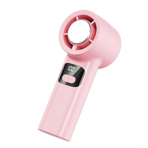 Sumsoctober Tragbarer Turbo-Ventilator mit Eiskühler, LED-Display, 4000 mAh wiederaufladbarer Ventilator, Mini-Ventilatoren für Reisen, Pendeln, Outdoor (Rosa) von Sumsoctober