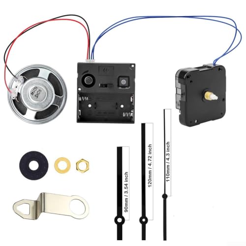 Sumsoctober Uhrwerk-Reparatur-Set mit Zeigern und Klingelmechanismus für Wanduhr-Wartung, Ersatzteile, 13 mm, 17 mm, Schaftlänge, schwarzer Kunststoff (27#17 mm) von Sumsoctober