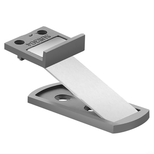 Sumsoctober Ultradünner magnetischer Türstopper mit Zinklegierung und ohne Bohren für Kollisions-Türschutz in Häusern (grau) von Sumsoctober