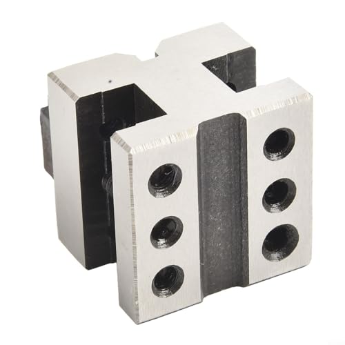 Sumsoctober V-Block Erdungspaare mit Klemme, passendes Werkzeug aus gehärtetem Stahl für CNC-Metallbearbeitung, 90 Grad (35 x 35 x 30 mm) von Sumsoctober