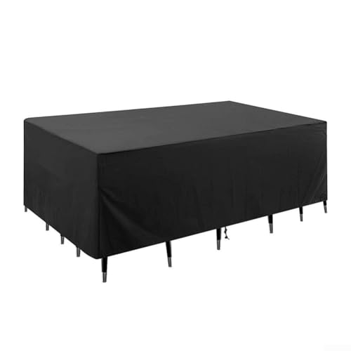 Sumsoctober Wasserdichte Outdoor-Tischabdeckung mit Lüftungsschlitzen und Griffen – passend für rechteckige und ovale Terrassen-Essgruppen, erhältlich in 5 Größen (250 x 210 x 90 cm) von Sumsoctober