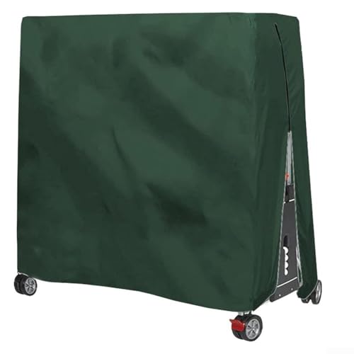 Sumsoctober Wasserdichte Outdoor-Tischtennisabdeckung für Standard-Klapptische – 210D Oxford-Gewebe Schutzhülle mit Kordelaufbewahrung 165 x 70 x 185 cm (grün) von Sumsoctober