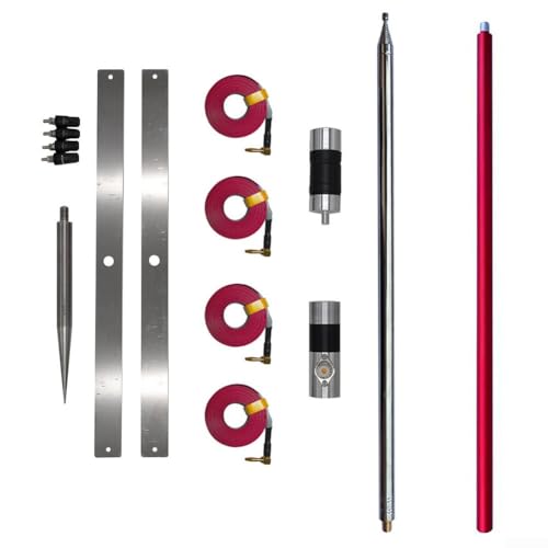 Tragbar für GPTWOPRO 754 MHz 200 W Kurzwellenantenne mit Frequenzskala und Teleskop-Aluminiumstab, Advanced Edition, geeignet für GP-Antenne, SSB, FM, CW (High-End-Version) von Sumsoctober