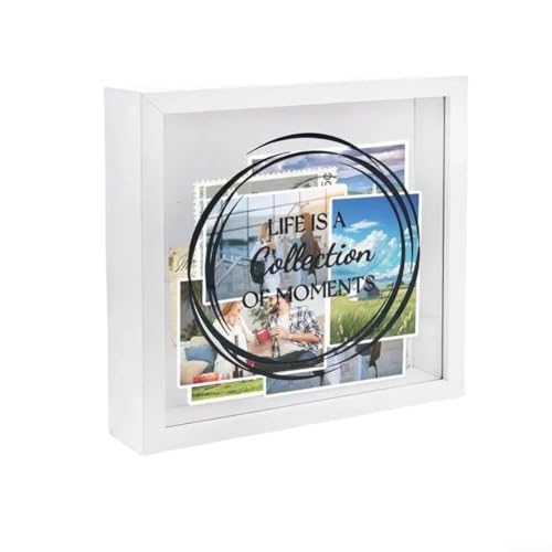 Travel Adventure Challenge Archive Shadow Box Bilderrahmen mit Schlitz, 20,3 cm Reiseticketkarte, Erinnerungsbox für Erinnerungsbox, Top-Loading Shadow Box Vitrine Reisedekoration Geschenke von Sumsoctober