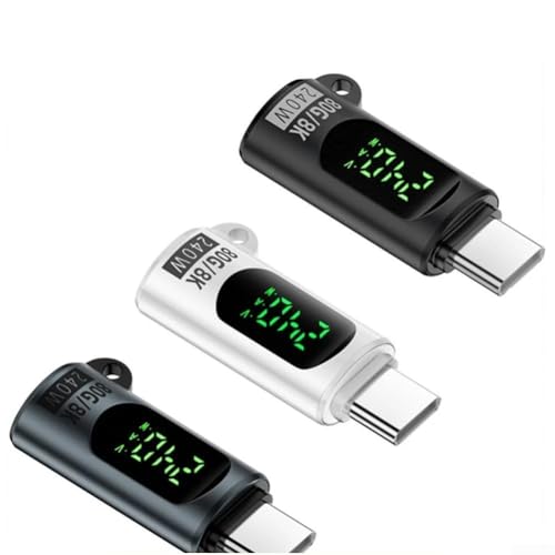 USB C Power Tester 240W LED Display zur Überwachung von Spannung und Strom 2 Pack Adapter von Sumsoctober