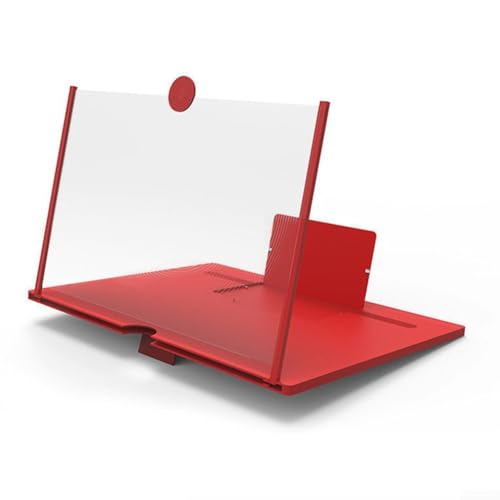 Verstellbare Handy-Bildschirmhalterung mit ausziehbarem Lupen-Design für Desktop-Nutzung, verbessert die Smartphone-Anzeige für Videos und Surfen (22 x 16,6 x 8 rot) von Sumsoctober