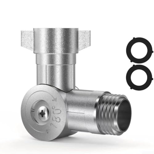 Verstellbarer 180° & 360° Metall-Schlauchverbinder 3/4 Zoll Knickschutz Adapter für Wohnmobil und Garten (Silber) von Sumsoctober