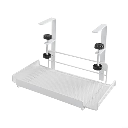 Verstellbares Kabel-Organizer-Tablett für unter dem Schreibtisch, mit Regalhöhe 4 5 ~ 8 5 cm für effizientes Kabelmanagement und Reduzierung von Unordnung, Weiß S von Sumsoctober