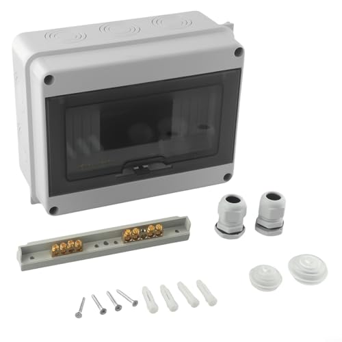 Verteiler-Sicherungskasten für den Außenaufbau mit IP65 wasserdichtem Schutz, 1-reihig, 8 Module und transparenter Abdeckung Verteiler-Sicherungskasten für den Außenaufbau mit IP65 wasserdichtem Schutz, 1-reihig, 8 Module und transparenter Abdeckung von Sumsoctober