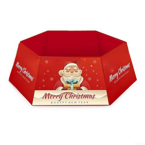 Weihnachtsbaumkragen Metallring Rock Basis Vliesstoff Festliche Dekoration 60x80x25cm Holiday Setup(01) von Sumsoctober