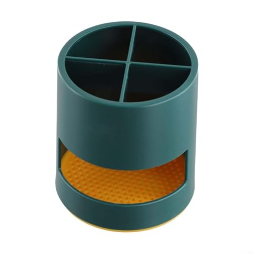 Zahnbürsten-Organizer mit multifunktionalen Fächern und herausnehmbarem Tablett, ideal für Zuhause oder Büro (blau) von Sumsoctober