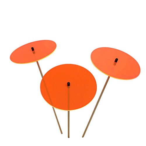 Sonnenfänger 3er Set Große Sun Discs, 75cm hohe Garten Sonnen Scheiben Ornamente für Drinnen und Draußen, Gärtner Geschenk, Farbe:Orange von Sun Catcher Garden Decor