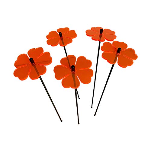 Sun Catcher Garden Decor 5 Leuchtende Sonnenfänger, 25cm große Blumen, Dekoration für Beet, Balkon und Terrasse oder als Gärtner Geschenk, Farbe:orange Sun Catcher Garden Decor 5 Leuchtende Sonnenfänger, 25cm große Blumen, Dekoration für Beet, Balkon und Terrasse oder als Gärtner Geschenk, Farbe:orange von Sun Catcher Garden Decor